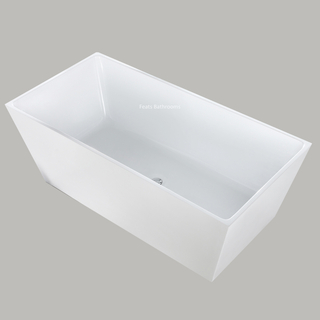 Fashion Indoor Simple Square Freestanding Bathtub Luxury Acrylic Rectangular Bath Tub (#S039)