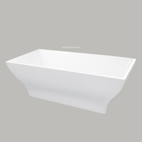 High Standard Bathroom Glossy Acrylic Floor Mounted SPA Bathtub (#S035)