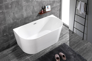 Alcove Vertical Corner Acrylic Plumbing Wall Against Bathtub (#S041)