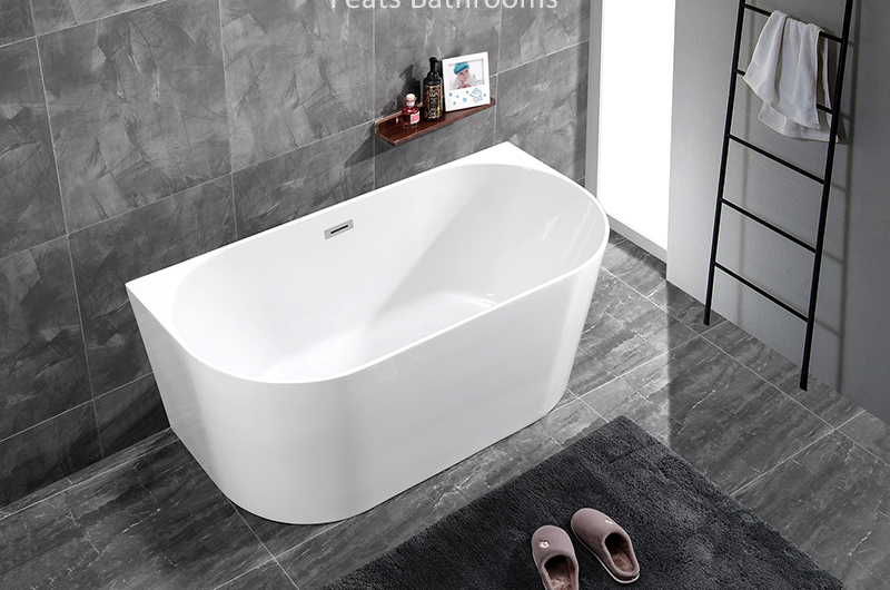 Alcove Vertical Corner Acrylic Plumbing Wall Against Bathtub (#S041)
