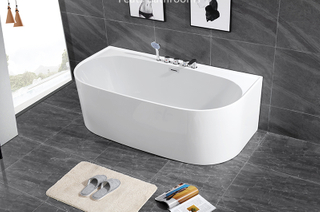 Modern Fiberglass Reinforced Seamless Floor Mounted Acrylic Bathtub (#S026-Tapware)