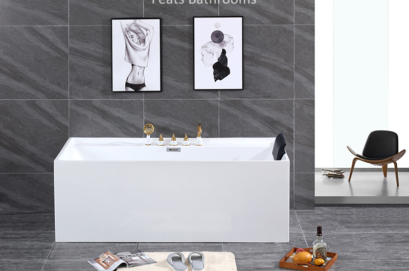 High Quality Pure Acrylic Bath Tub Rectangular Acrylic Massage Bathtub (#S008-Massage)