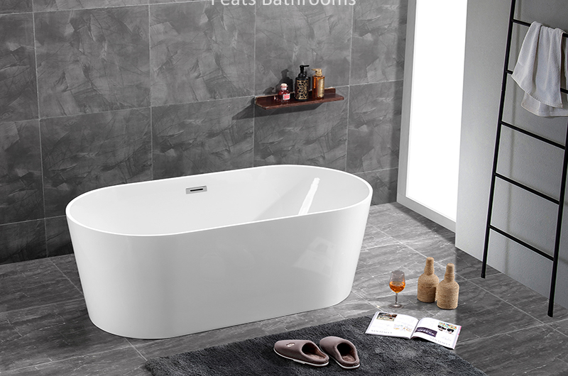 Plentiful Sizes Bathroom Freestanding Hot Bath Tub Soaking Acrylic Bathtub (#S014)