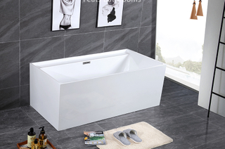 High Quality Pure Acrylic Bath Tub Rectangular Acrylic Bathtub (#S008)