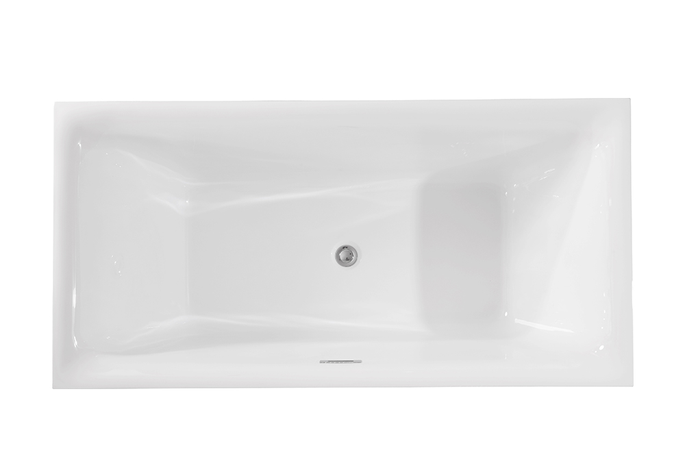 Square Floor Mounted Acrylic Bath Tub (#S015)