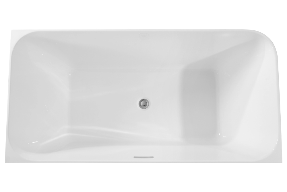 Popular Corner Hot Tub Two Sides Against To Wall Acrylic Bath Tubs(#S002RH)