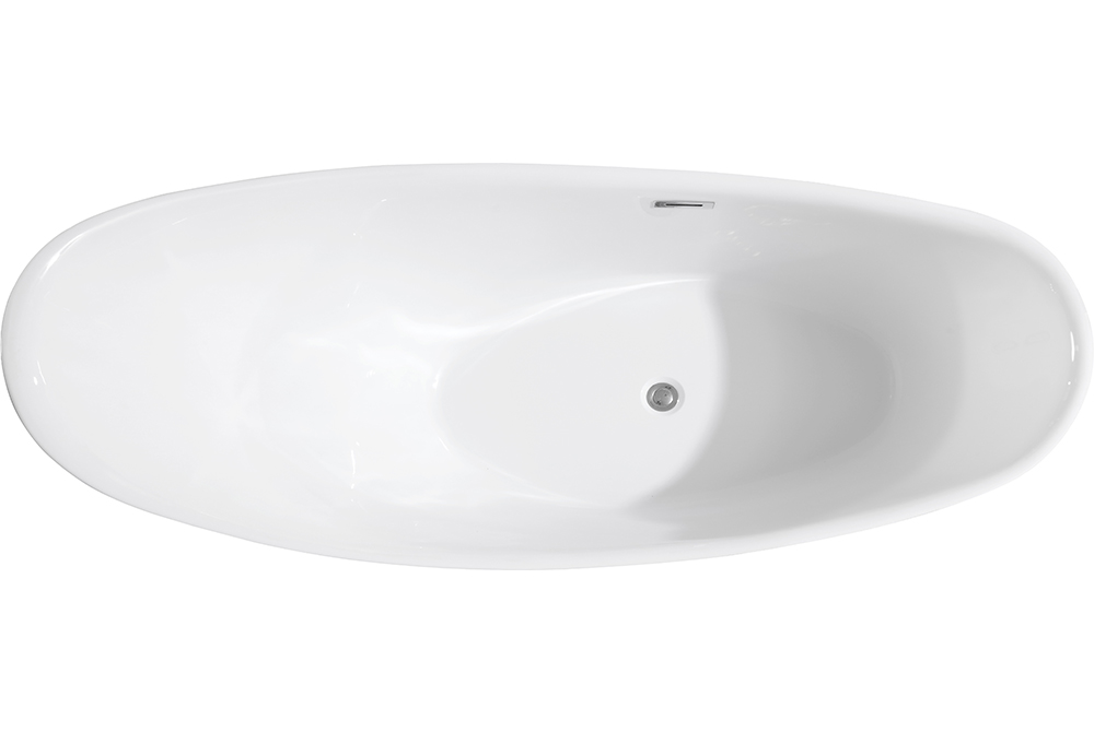 Half Moon Shape One Ends Higher Acrylic Bath Tub(#S043)