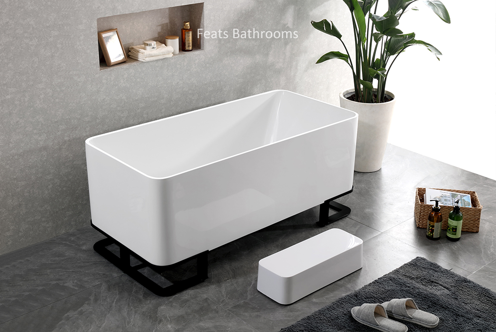 Cast Iron Feet Freestanding Bath Easy To Clean The Floor Acrylic Bath Tubs(#S052)
